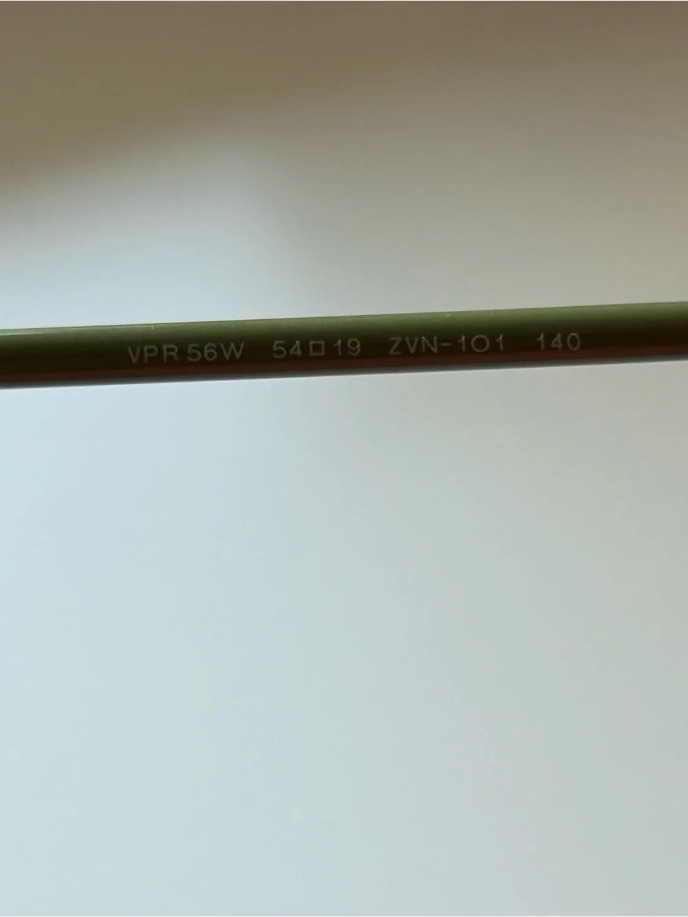 Prada Metal Eyeglass Frames Only 54 19 140 Gold Color Full Rim Green Arms